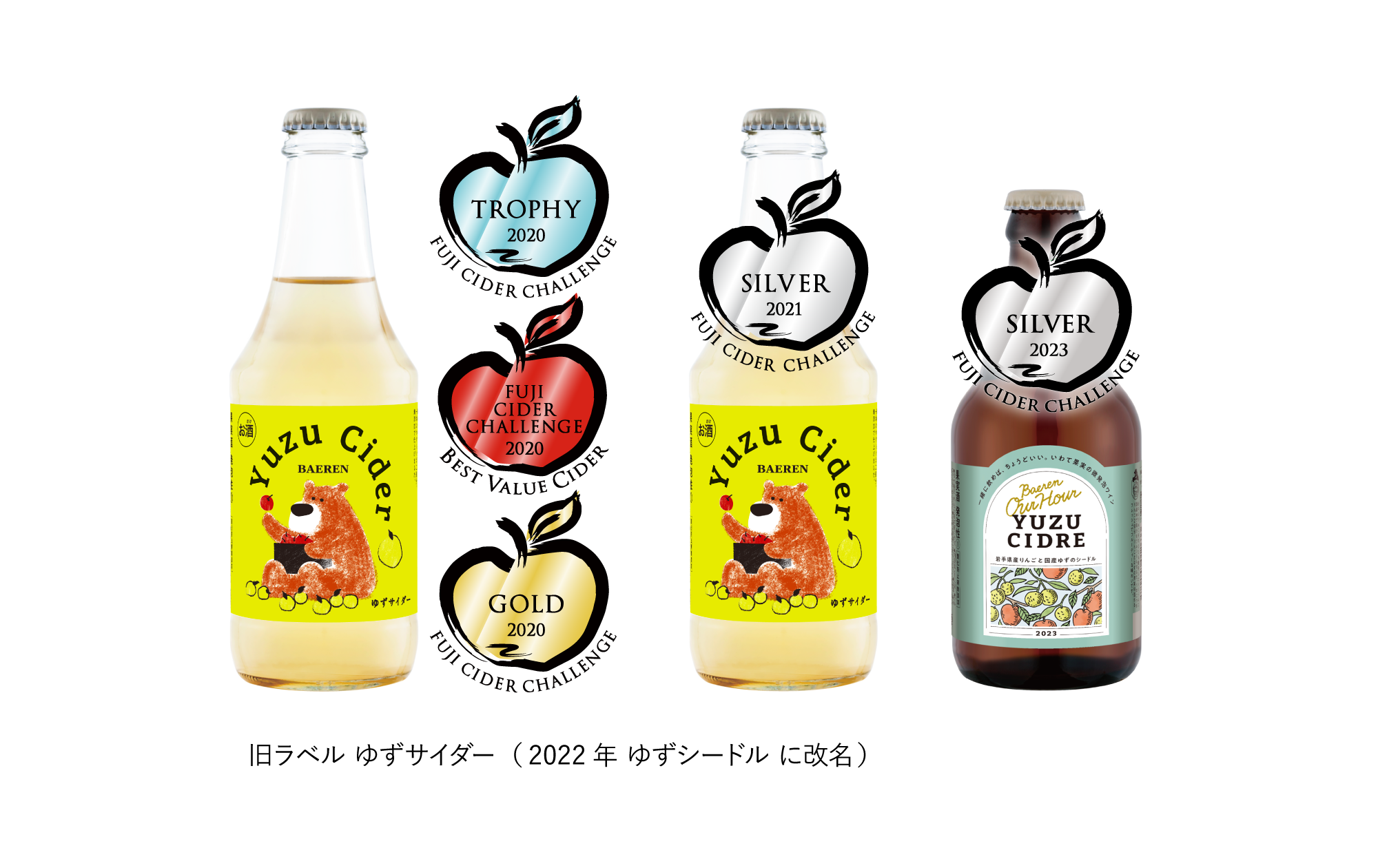 ゆずシードル（旧商品名：ゆずサイダー）最高賞受賞画像